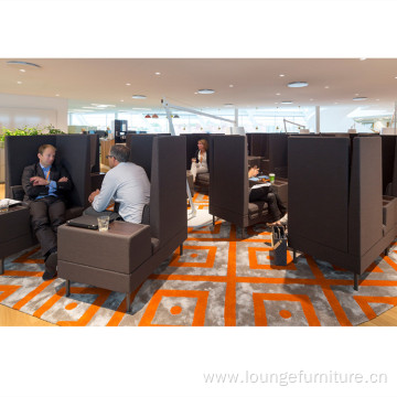 commercial Double Hidden Meeting Phone office Sofa Booth